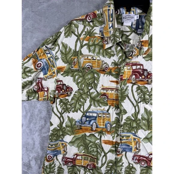 Cottonseed‎ Men's Button Up Short Sleeve Vintage Shirt Size XL Made In USA - Picture 3 of 13